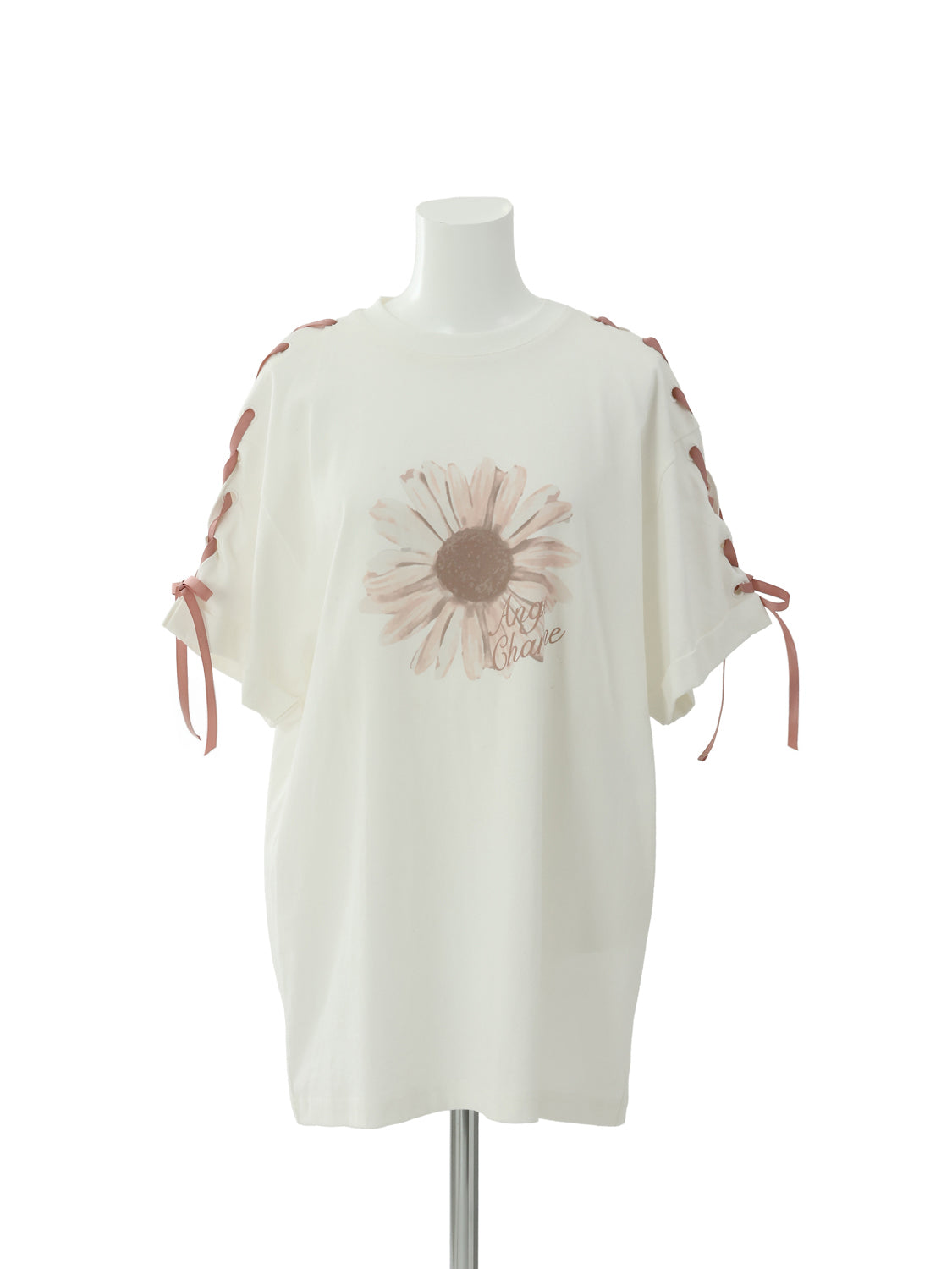 レースアップガーベラビックTシャツ