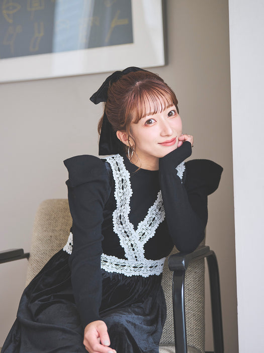 パフスリーブニット