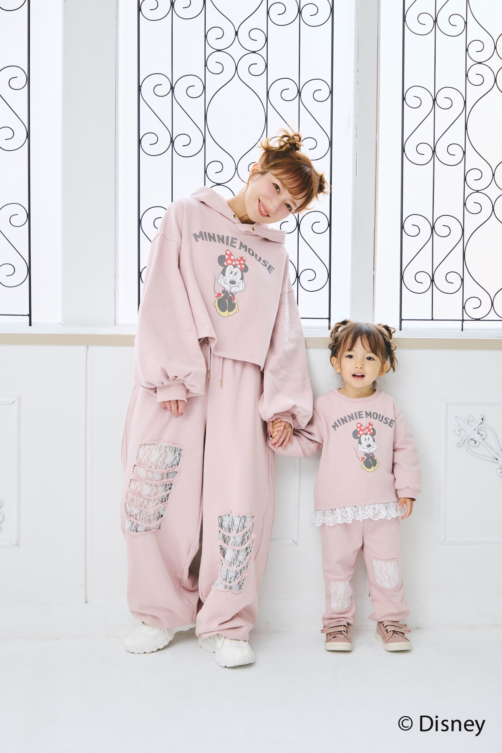 MINNIE MOUSE/DAMAGE LACE SWEAT PANTS