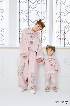 MINNIE MOUSE/DAMAGE LACE SWEAT PANTS