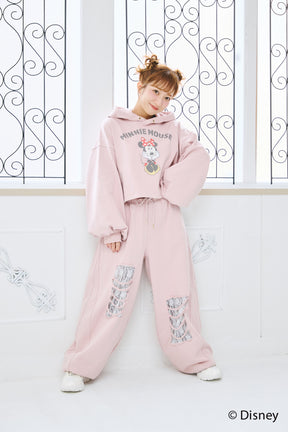 MINNIE MOUSE/DAMAGE LACE SWEAT PANTS