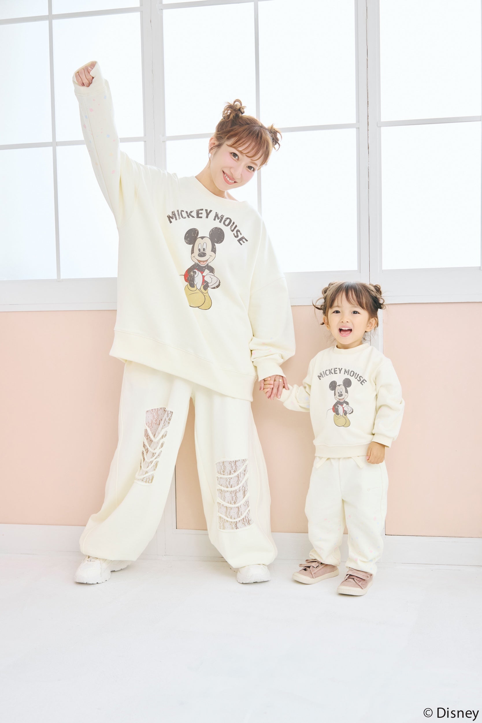 MINNIE MOUSE/DAMAGE LACE SWEAT PANTS