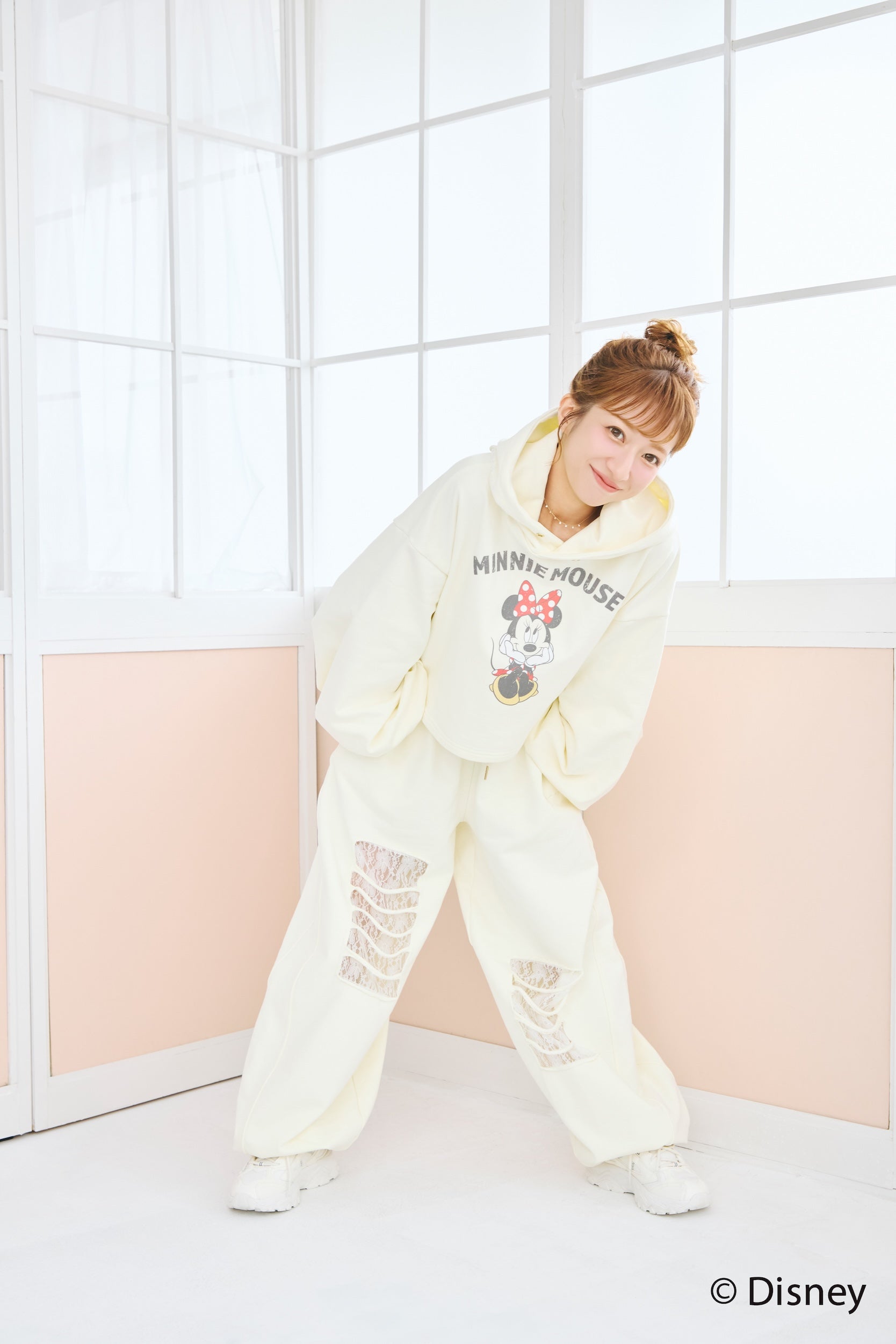 MINNIE MOUSE/DAMAGE LACE SWEAT PANTS