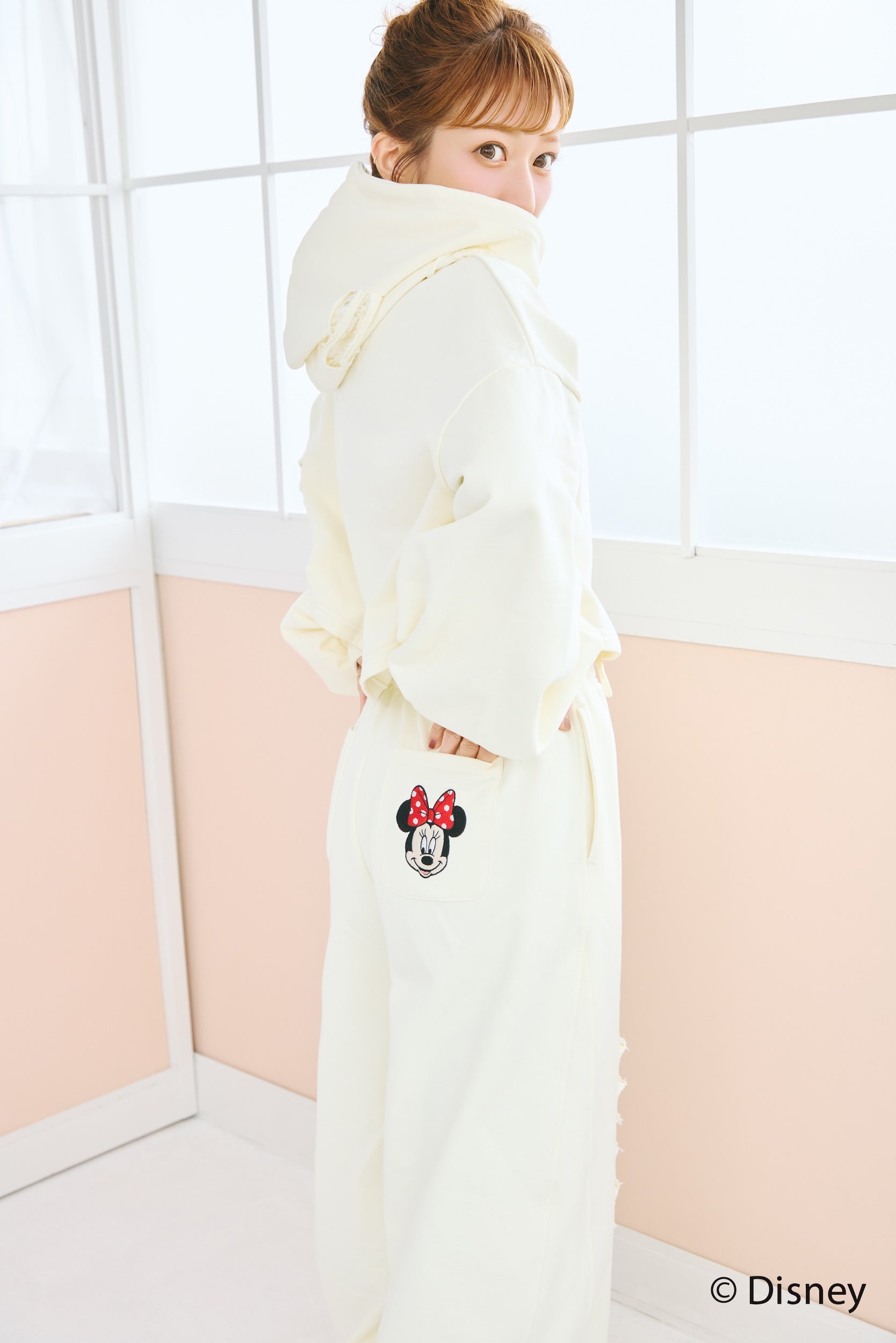 MINNIE MOUSE/DAMAGE LACE SWEAT PANTS
