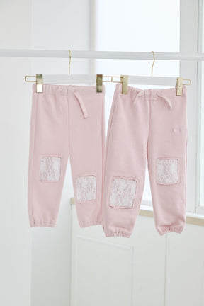 [KIDS] MINNIE MOUSE/LACE PATCH SWEAT PANTS