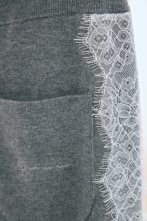 SIDE LACE KNIT PANTS
