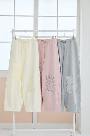 MINNIE MOUSE/DAMAGE LACE SWEAT PANTS