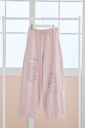 MINNIE MOUSE/DAMAGE LACE SWEAT PANTS