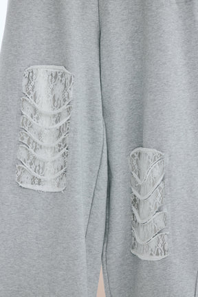 MINNIE MOUSE/DAMAGE LACE SWEAT PANTS