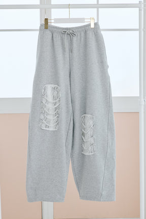 MINNIE MOUSE/DAMAGE LACE SWEAT PANTS