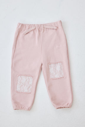 [KIDS] MINNIE MOUSE/LACE PATCH SWEAT PANTS