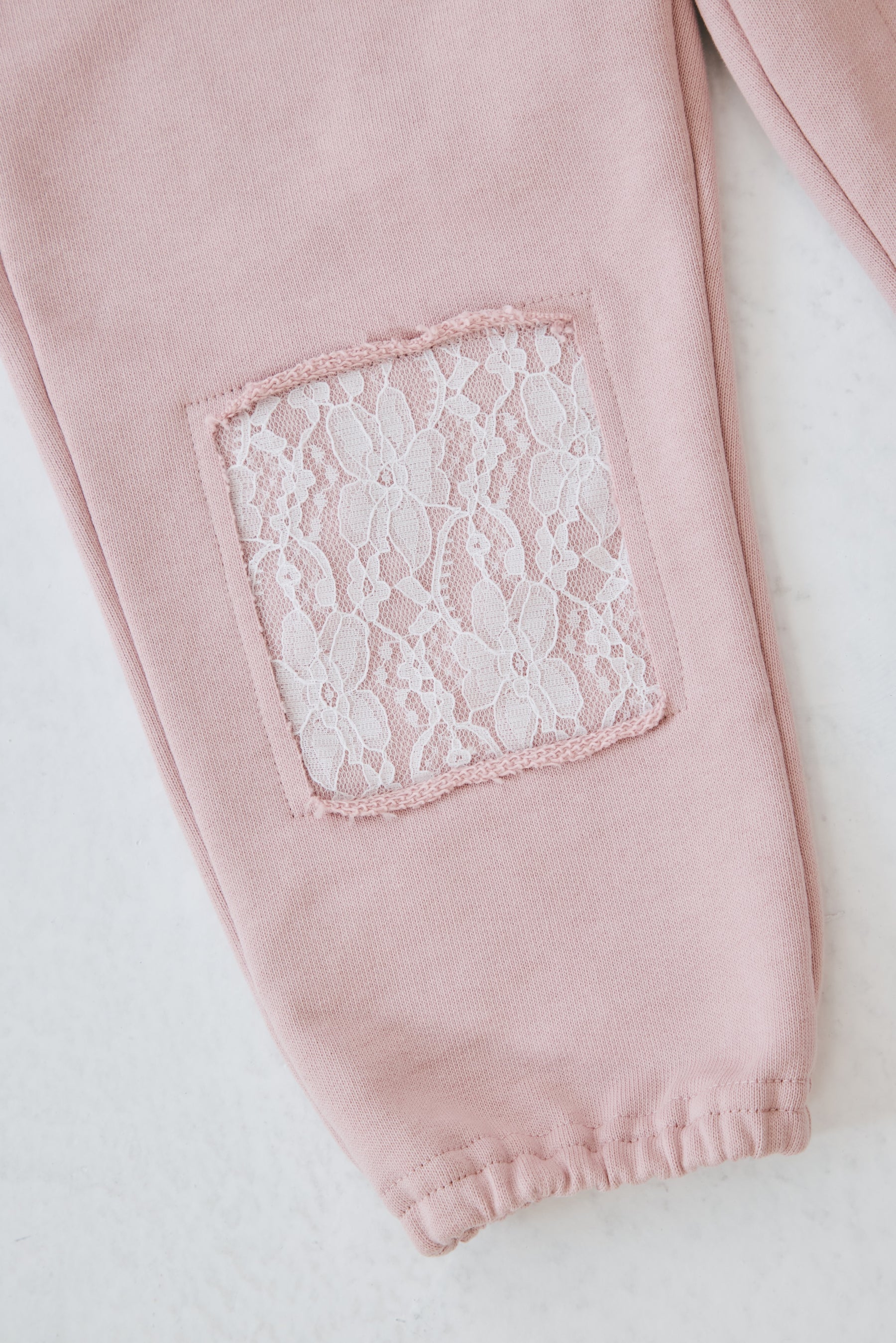 [KIDS] MINNIE MOUSE/LACE PATCH SWEAT PANTS
