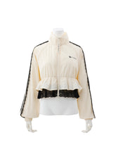 レースフリルジャージトップス