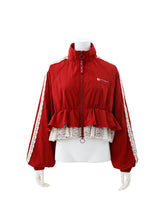 レースフリルジャージトップス