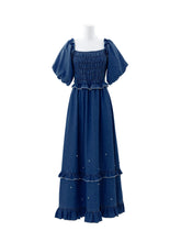 ランダムパールデニムワンピース