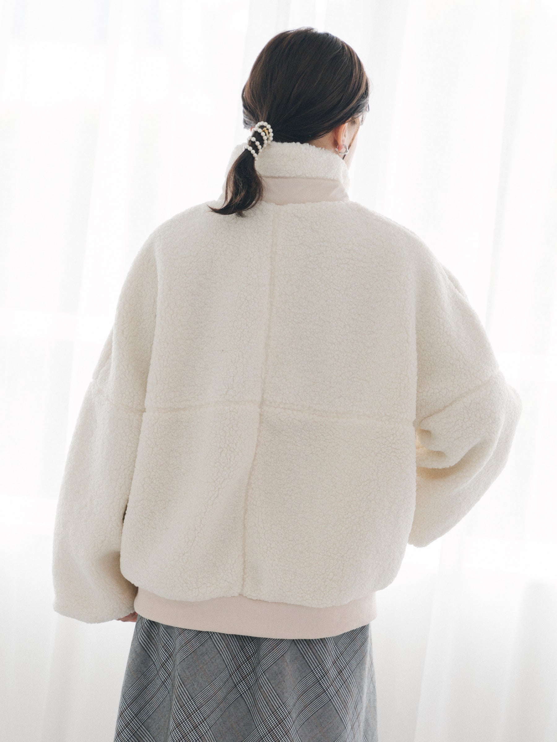 ボリュームボアブルゾン