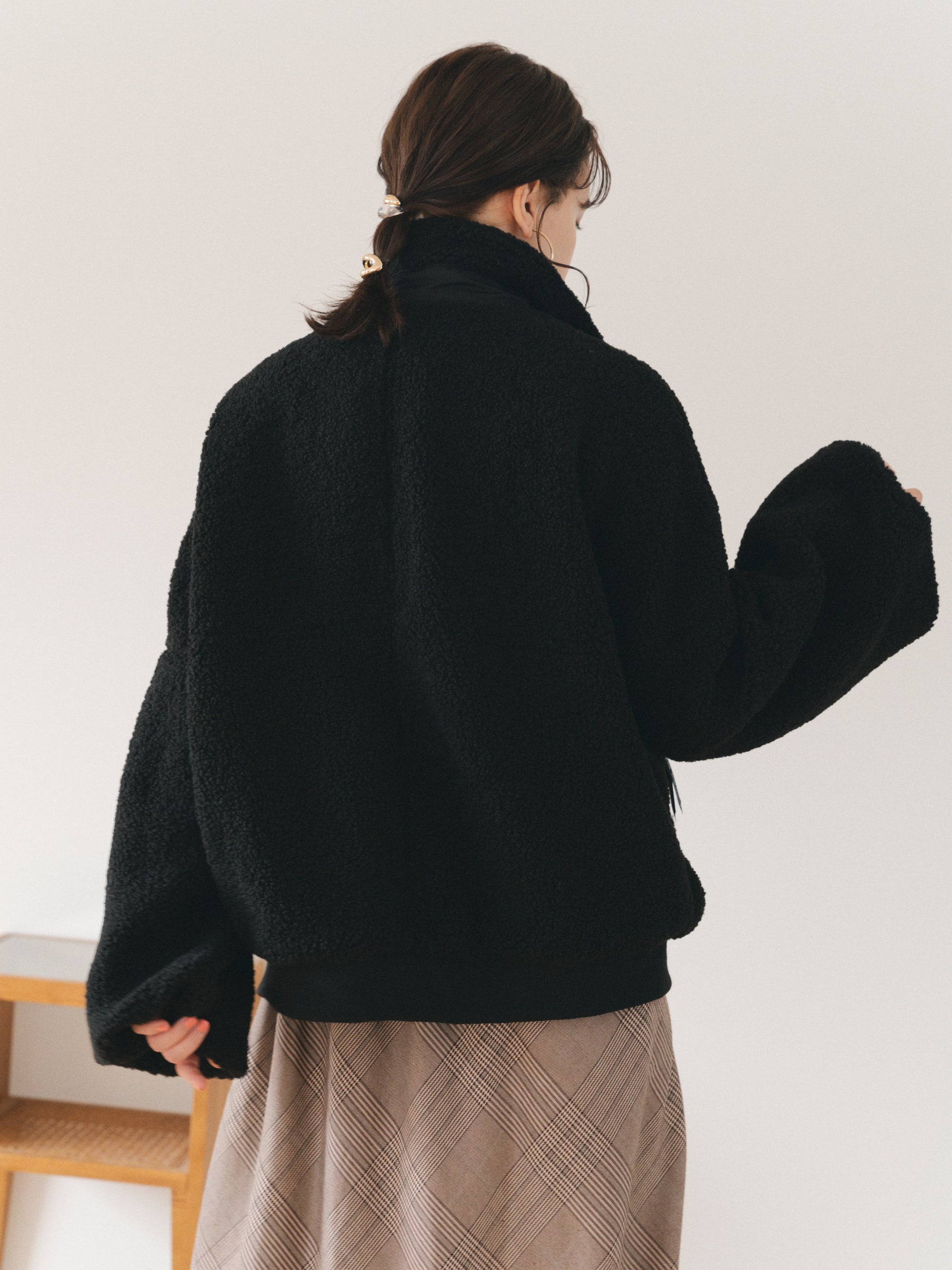 ボリュームボアブルゾン