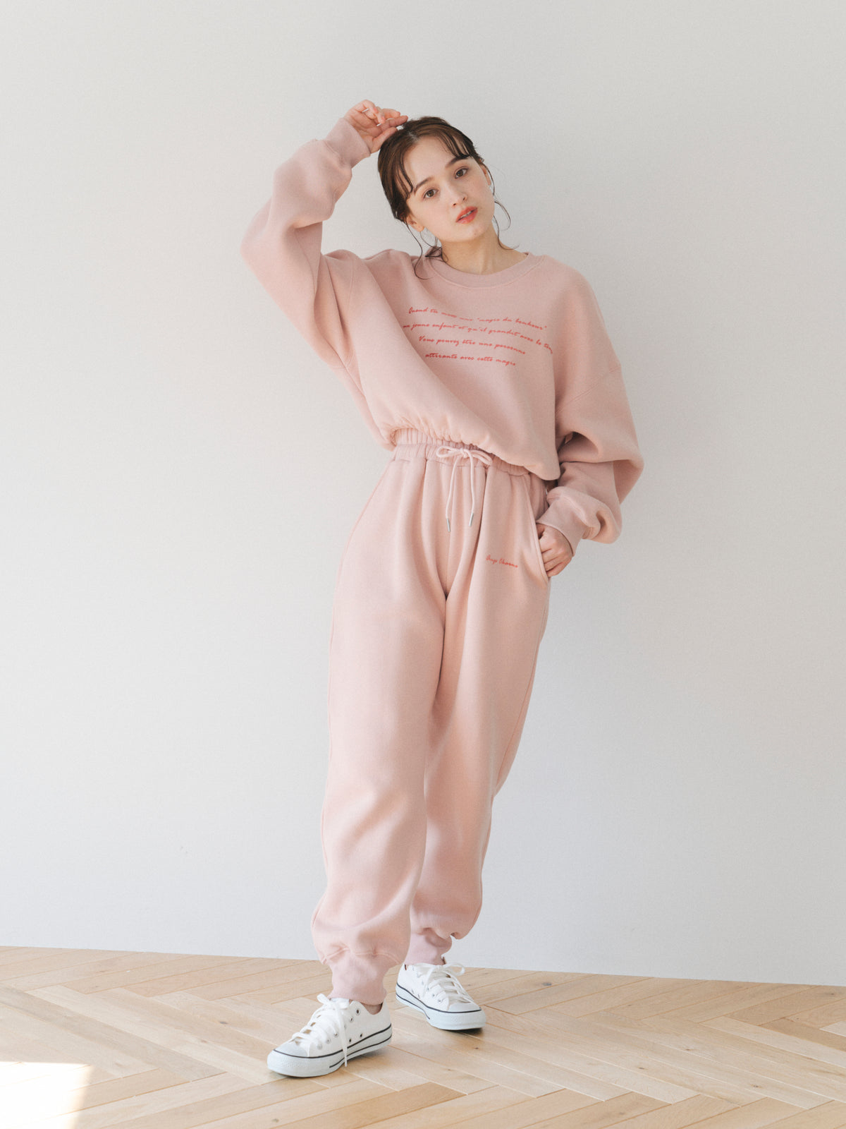 【SET】フロッキースウェットセットアップ