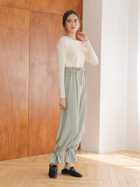 リボンイージーパンツ