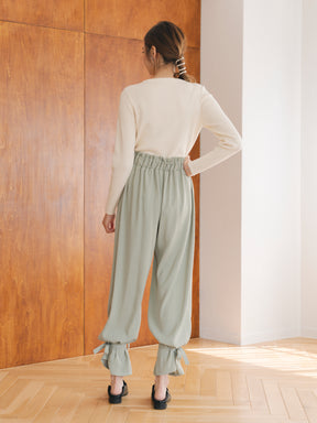 リボンイージーパンツ