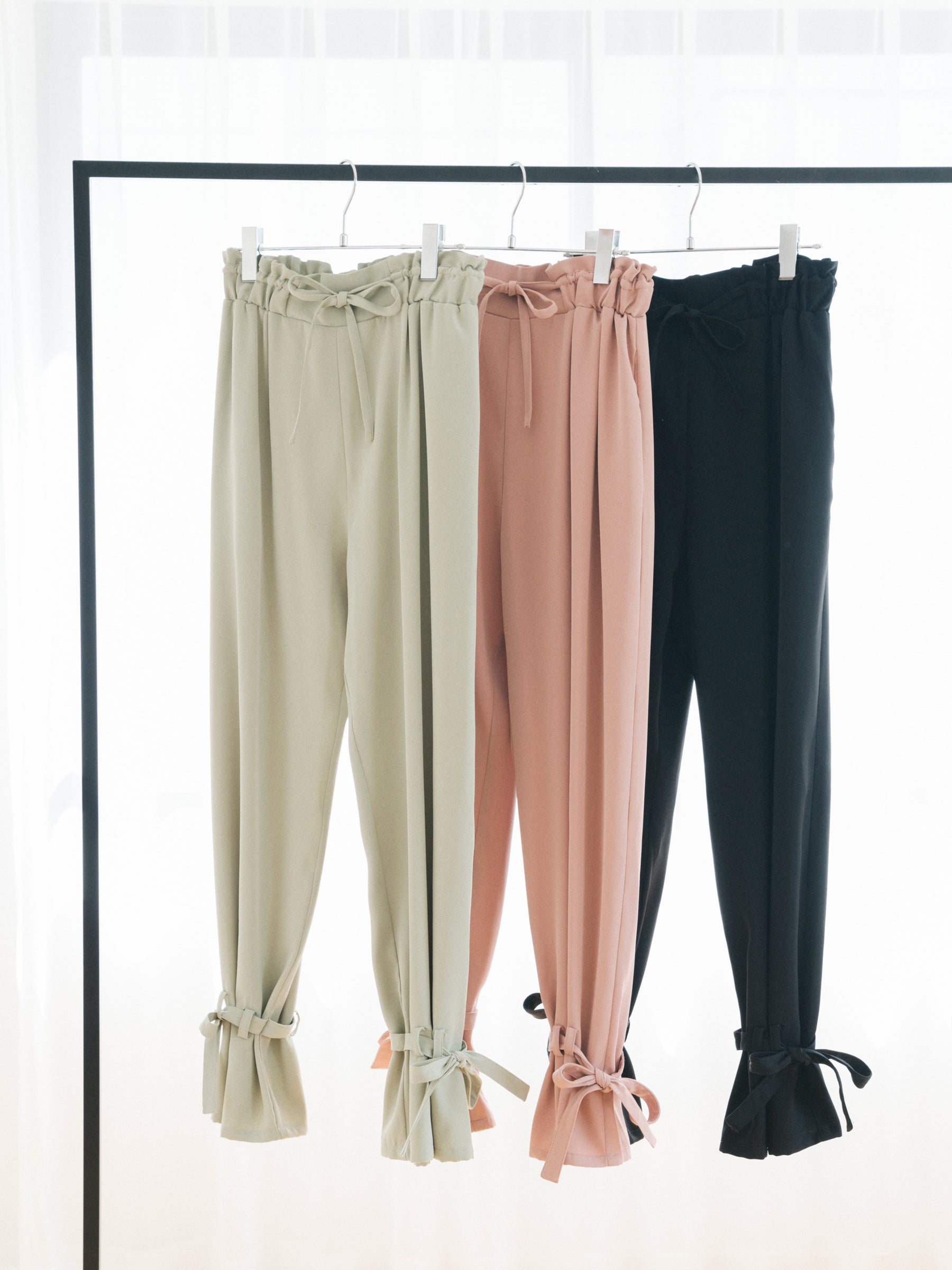 リボンイージーパンツ